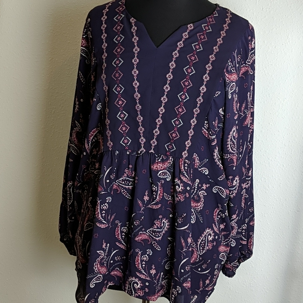 Style & Co Paisley Top NWT